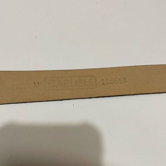 New Carlisle belt snake skin  beige leather buckle jeweled main image 5